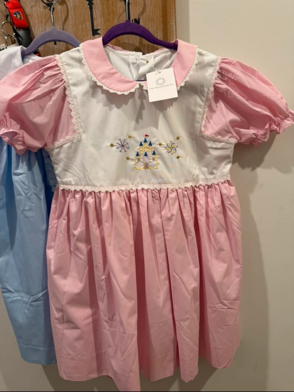 Classic Pink & White Embroidered Girls' Formal Dress - The Proper Peony